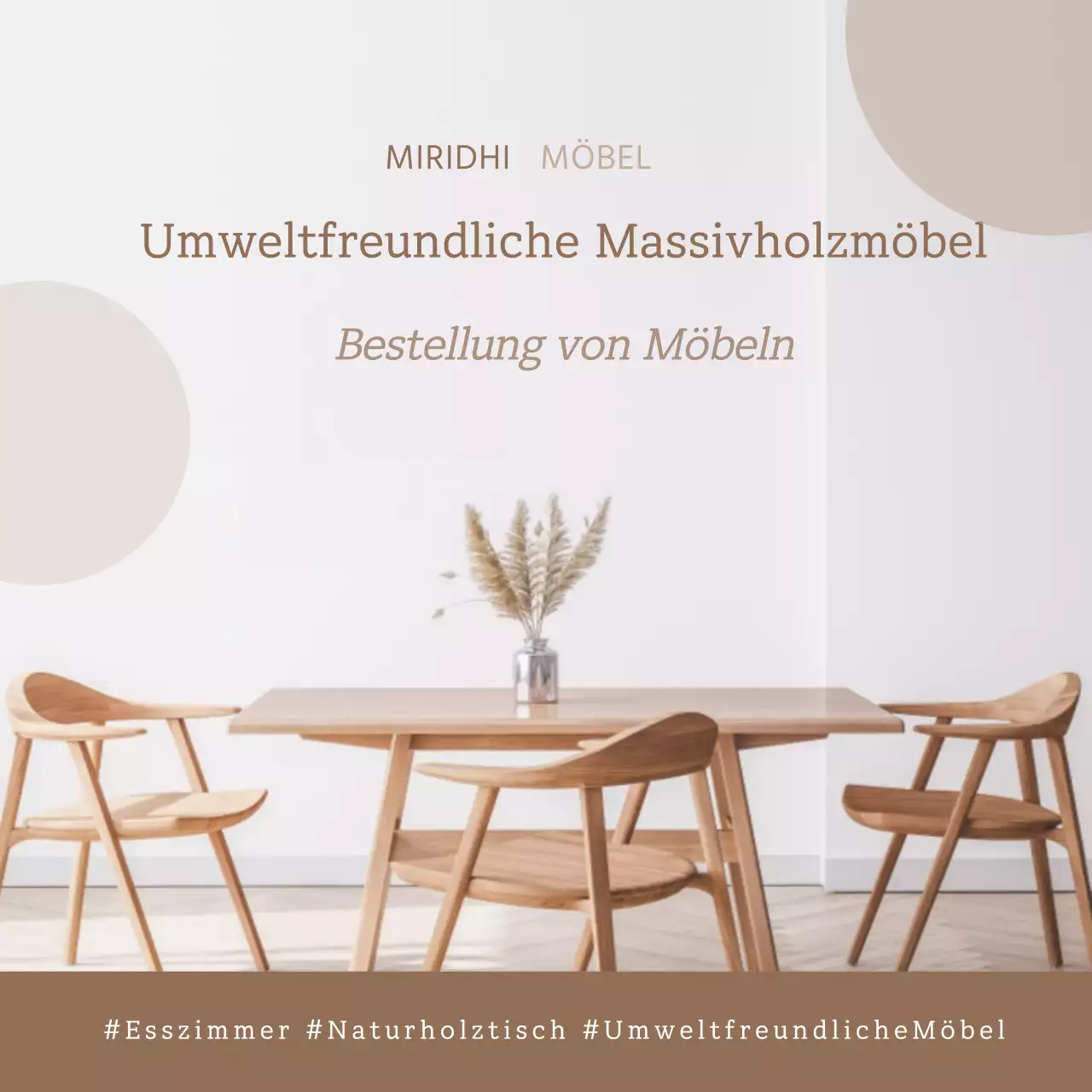 Beige Umweltfreundliche Möbel Massivholzmöbel Esstisch aus Massivholz Sensibler Essbereich Esstisch aus Naturholz