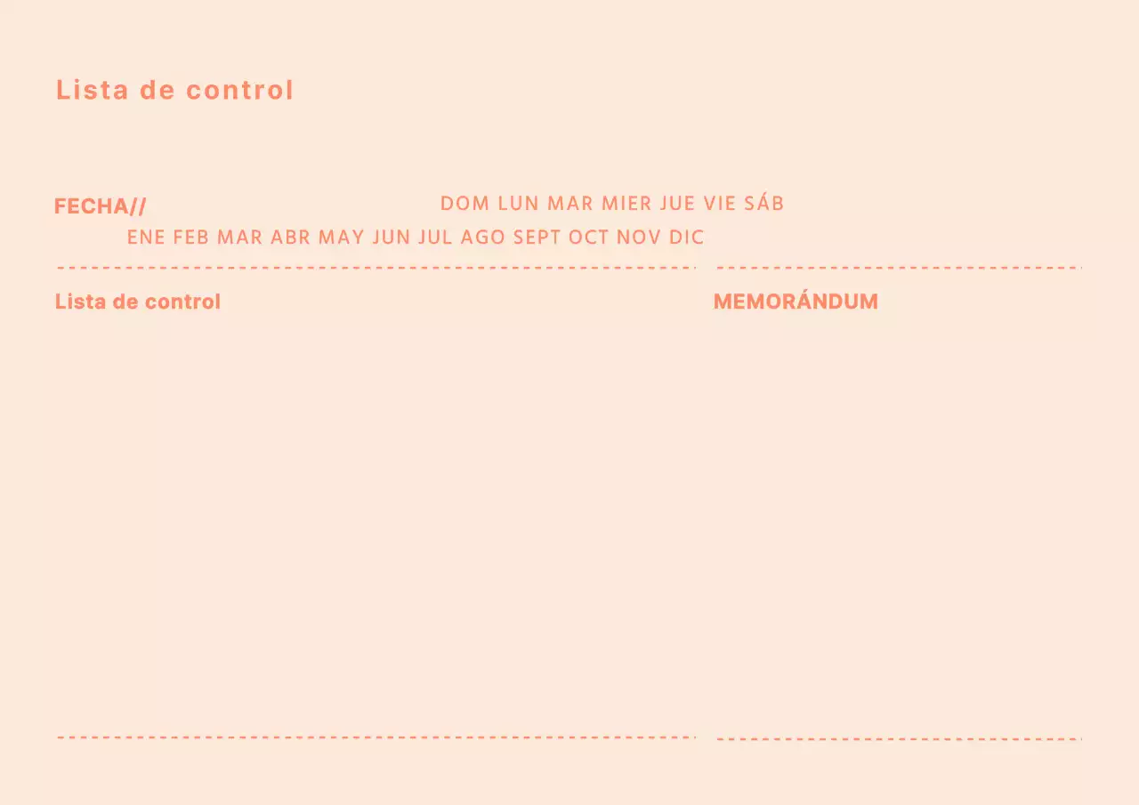 Lista de puntos con el concepto naranja simple