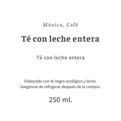 Té con leche pura