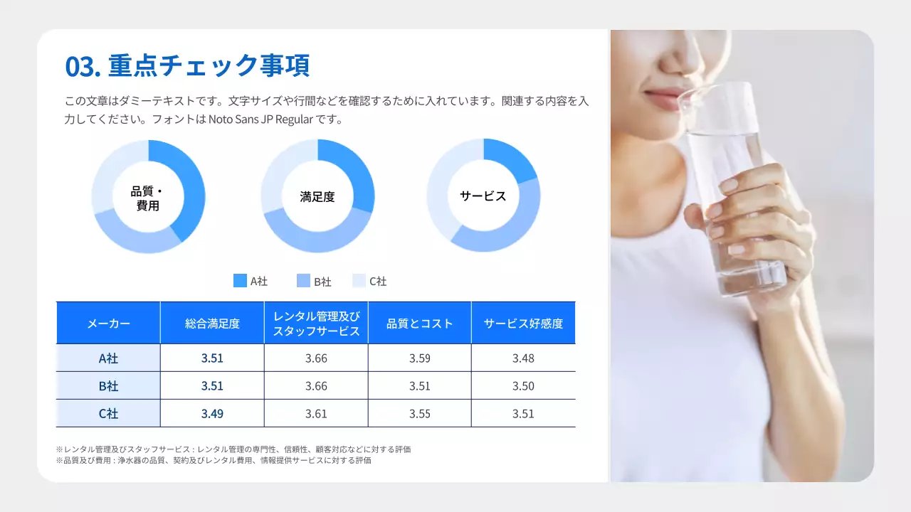 青 モダン サービス 見積書 プレゼンテーション
