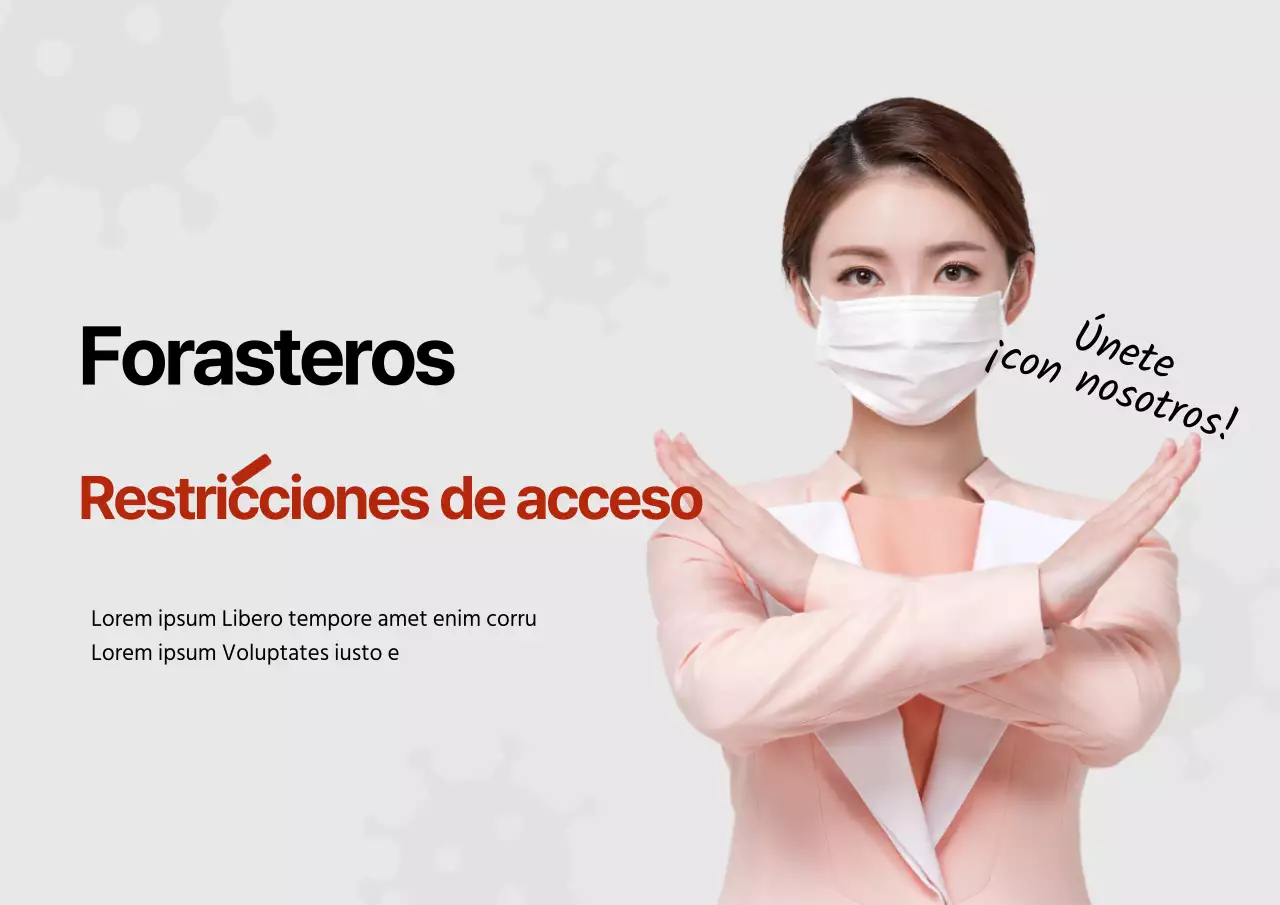 Orientación gris, limpia y de acceso restringido