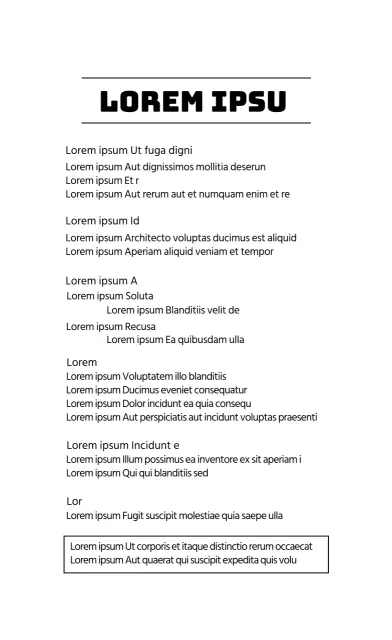 Witregelig eenvoudig voedselinformatie-etiket