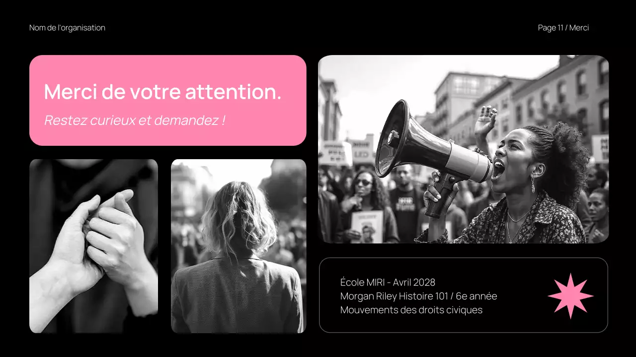 Présentation du matériel de classe tendance et audacieuse