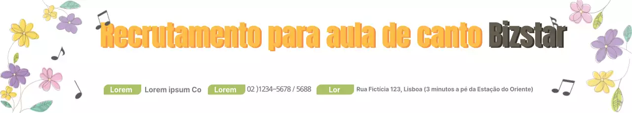 Aula de canto com missangas