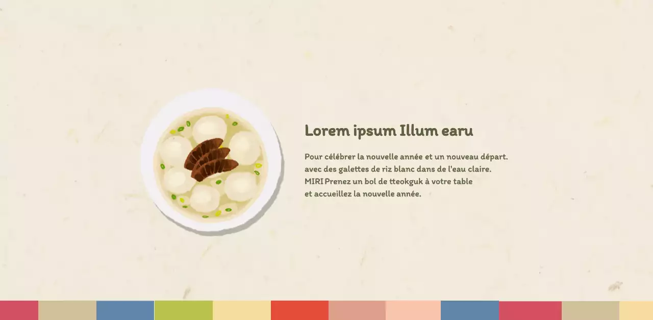 Calendrier des coupons de restaurants coréens traditionnels en beige et marron