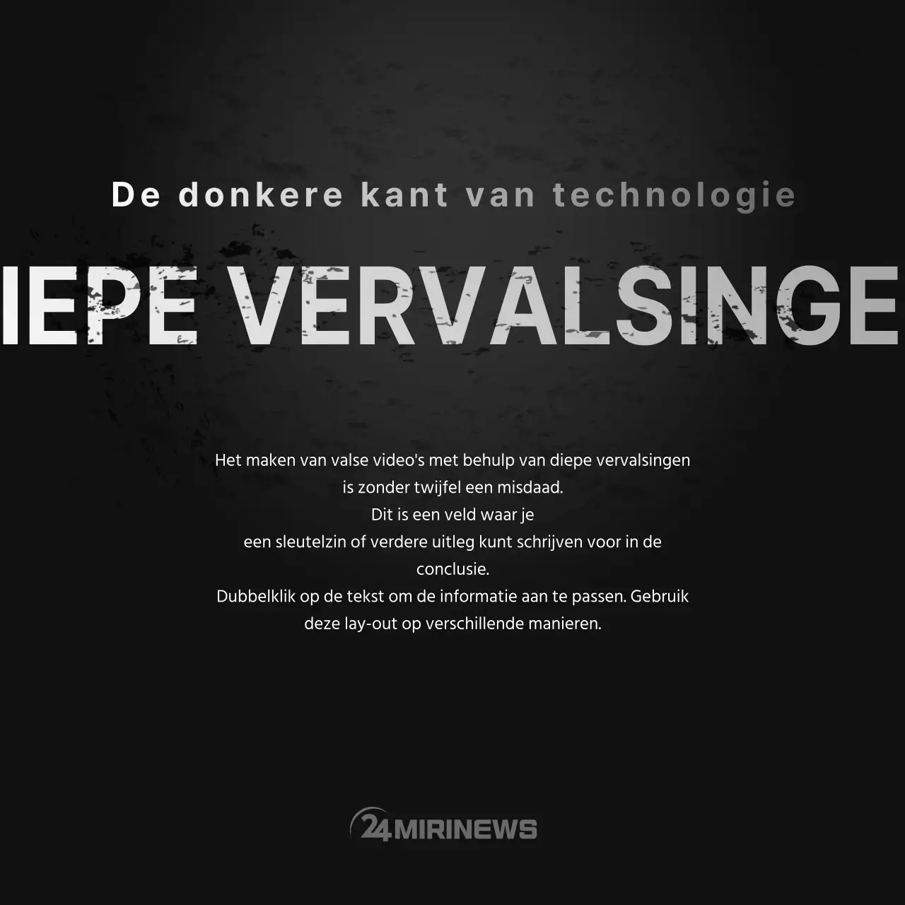 Neutraal deep-fake kaartnieuws