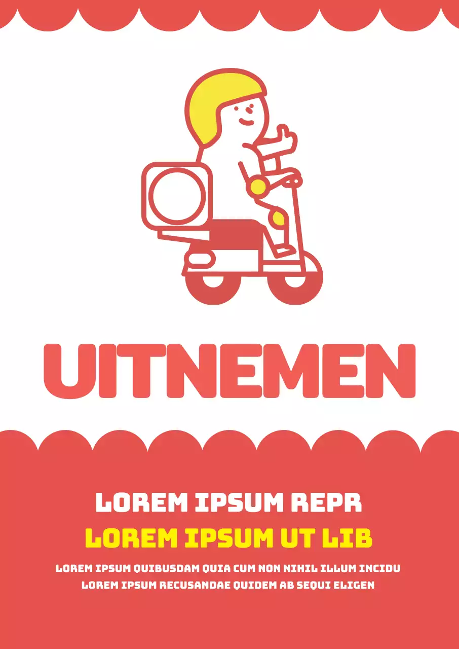 Rood gele illustratie COVID-19 winkelverpakking