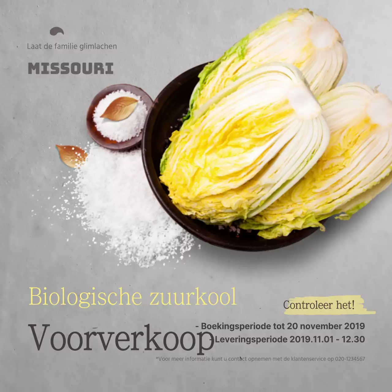 Biologische ingemaakte kool