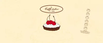 Promuovere e informare le caffetterie con un logo emozionale in marrone rossiccio e giallo chiaro