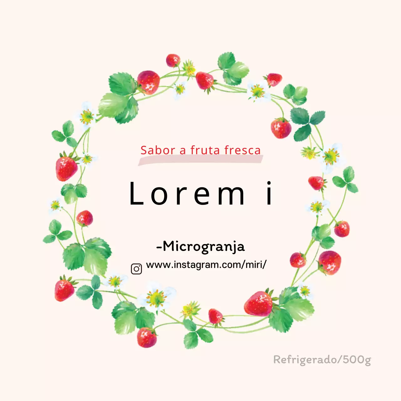 Beige casero fresa azul