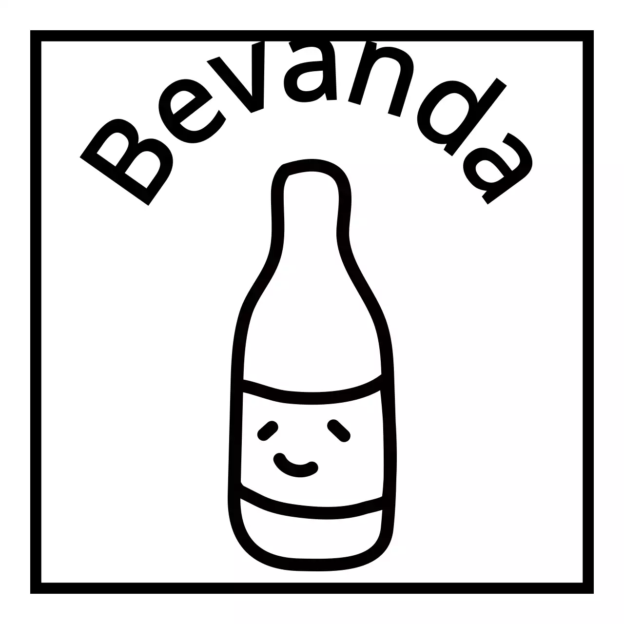 Semplice illustrazione a linee nere di vari oggetti e animali