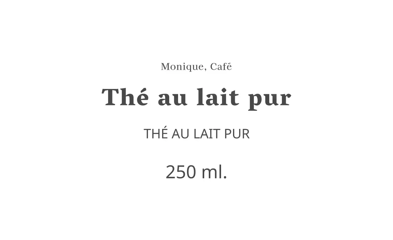 Thé au lait pur