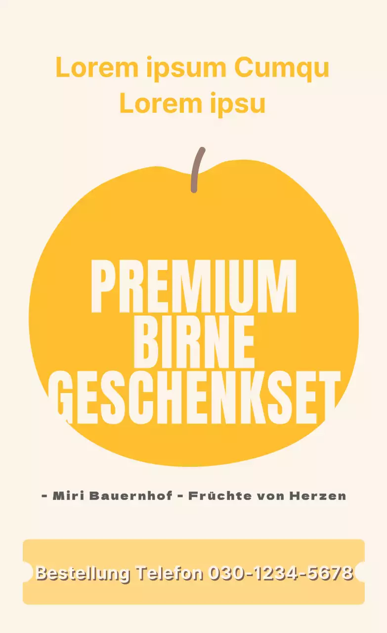 Illustrierter Text Birne Vertikal Aufkleber