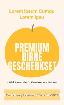 Illustrierter Text Birne Vertikal Aufkleber