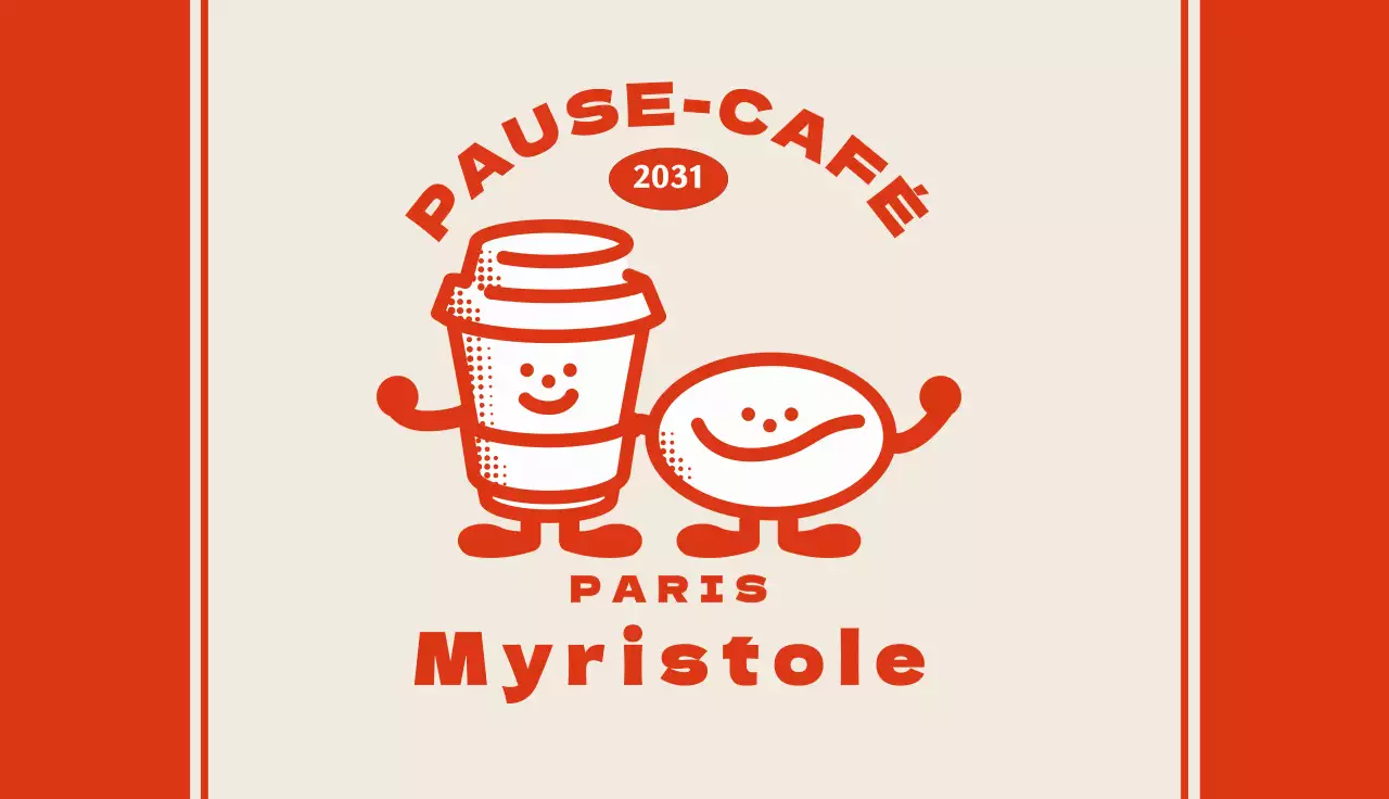 Les personnages du café rétro de Red Orange