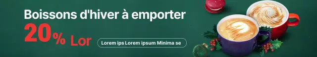 Faites la promotion de votre menu de café de Noël avec une photo verte.