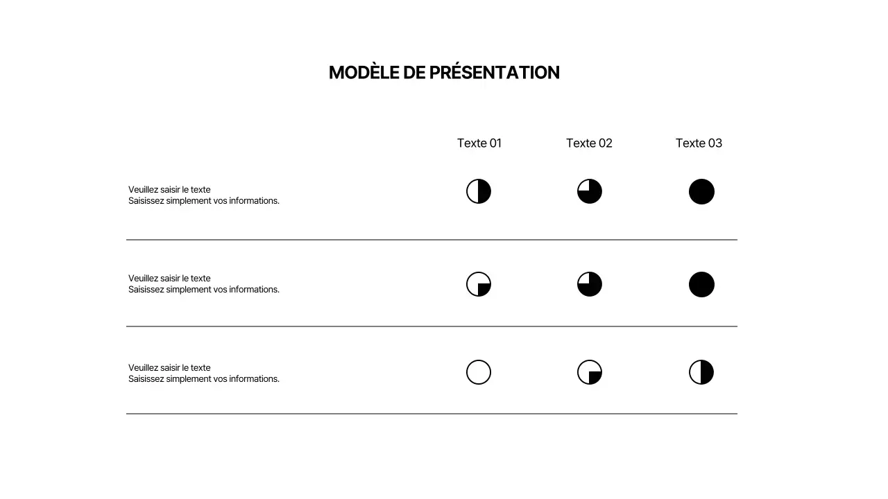 Formes noires simples