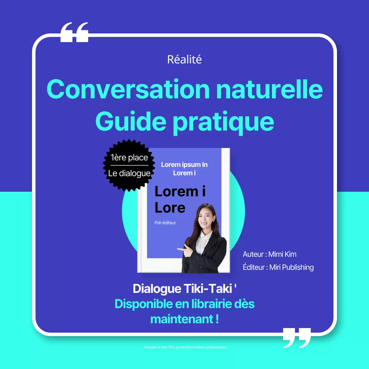 Promouvoir le lancement d'un livre de menthe simple et d'un livre bleu