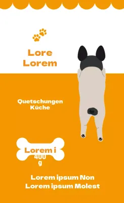 Orange illustrierte Etiketten für selbstgemachte Leckereien