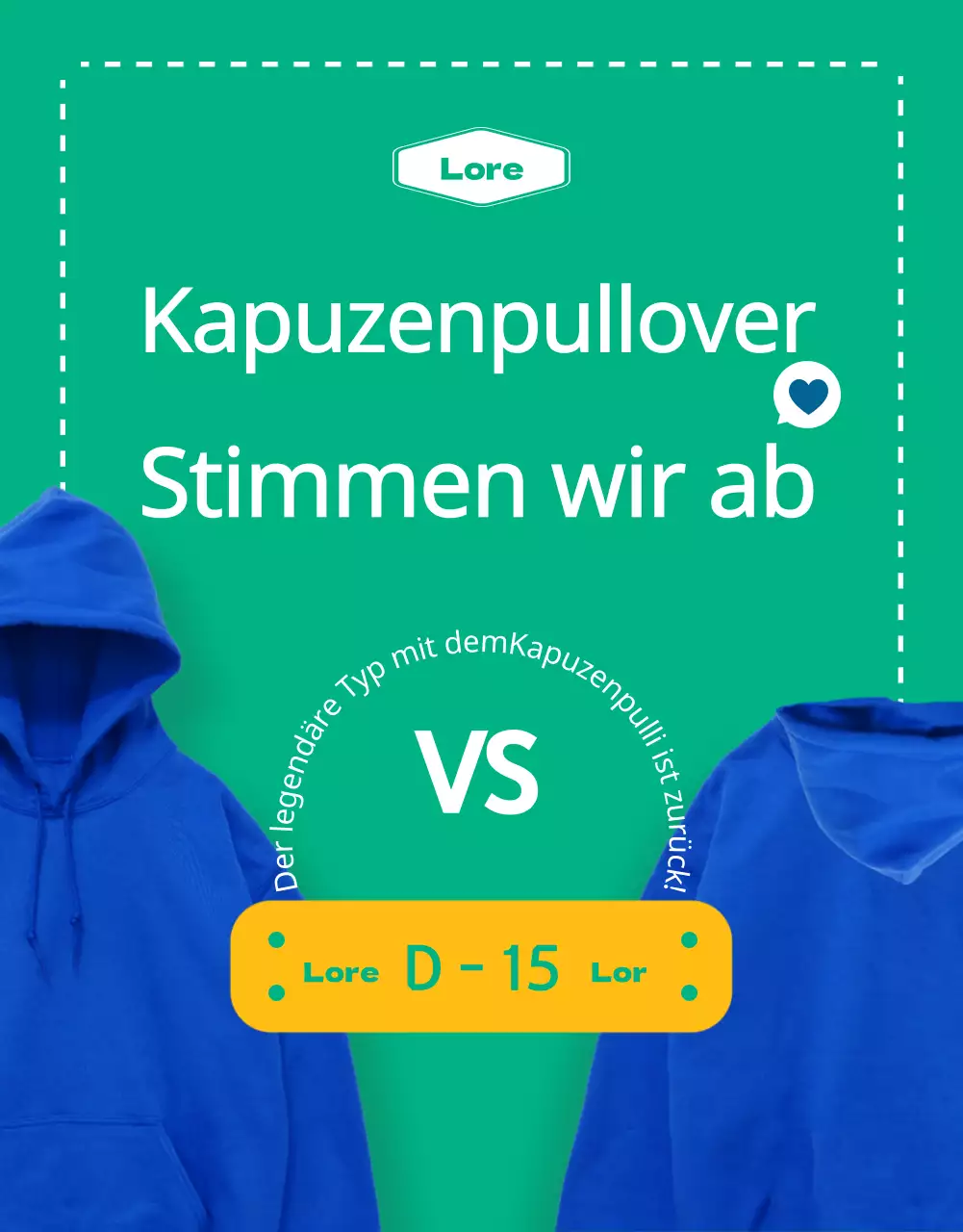 Grüner, knackiger und sauberer College-Kapuzenpulli (Detailseite)