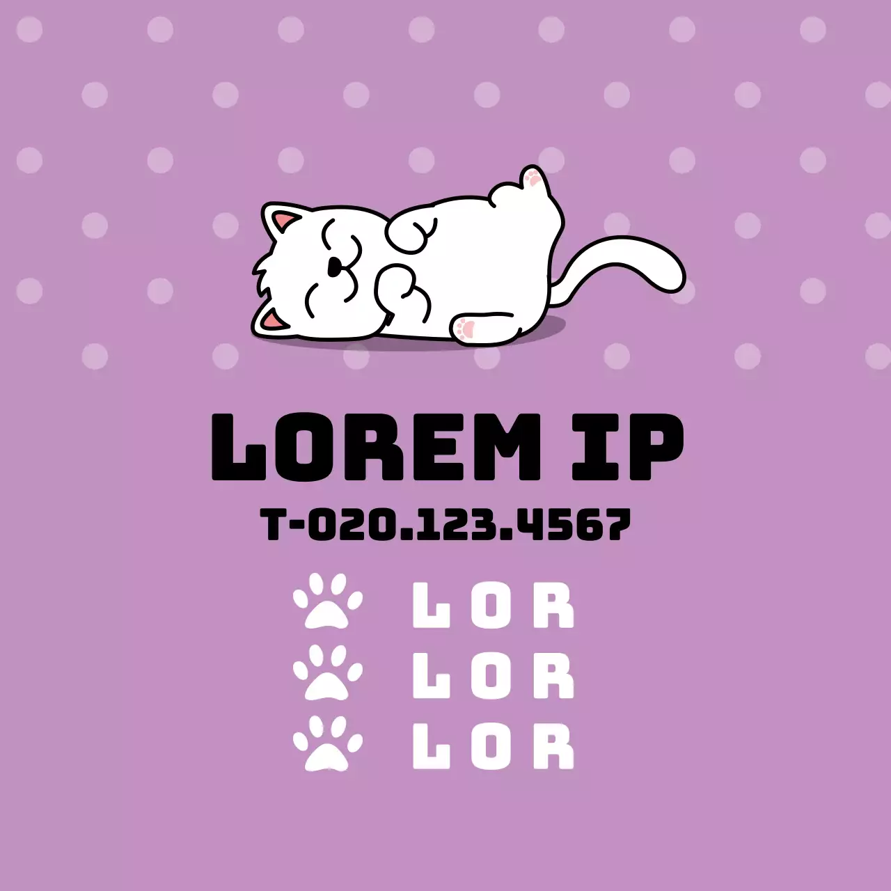 Paars karakter illustratie dierenkliniek