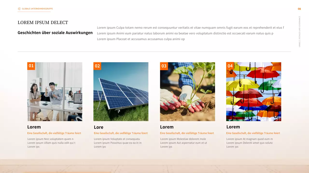 Business ESG Sustainability Report in Orange