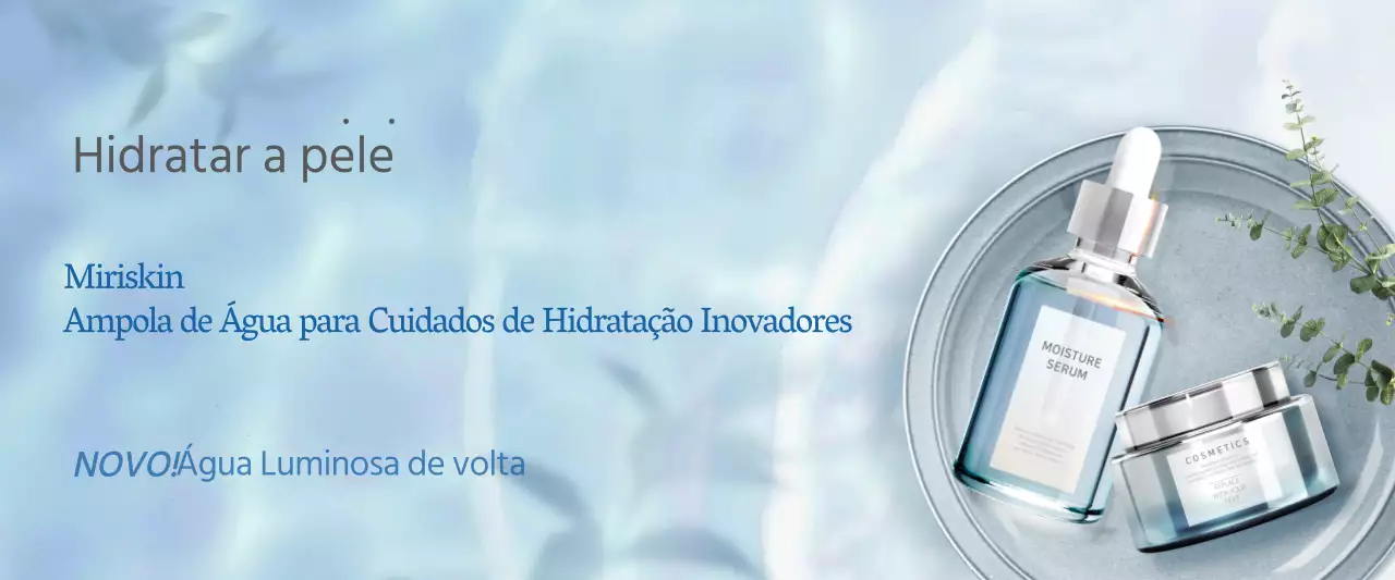 Conceito de onda azul e fresca para os cuidados da pele