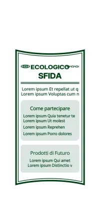 Illustrazione di personaggi carini e alla moda con un fresco colore verde Informazioni sull'evento Eco Challenge