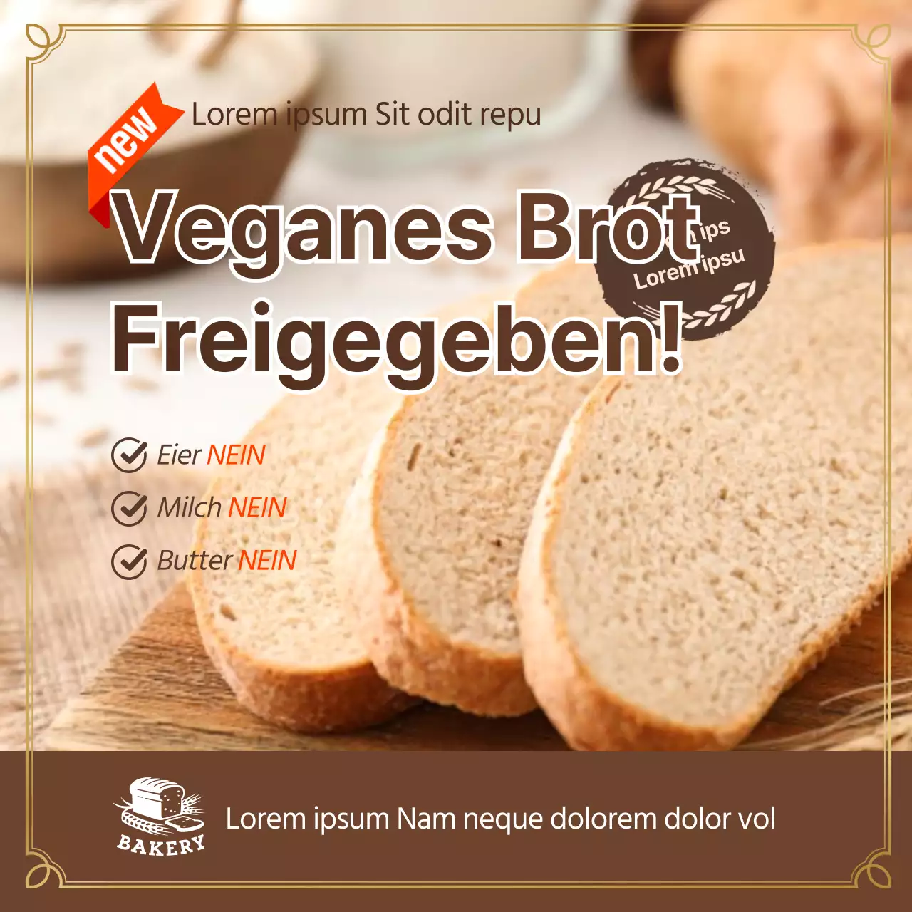 Förderung der Markteinführung eines veganen Schwarzbrots