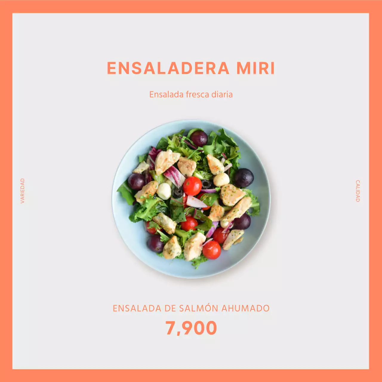 Cuadraditos de ensalada de naranja