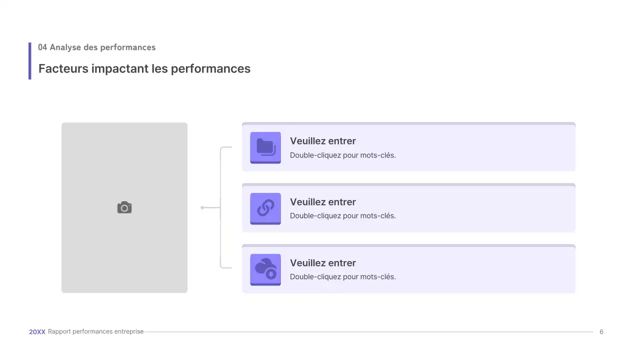 Kit de présentation d'entreprise violet, concept UI tridimensionnel