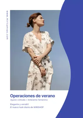 Azul Vestidos sencillos de verano Lookbook Flower Pattern Vestidos diarios