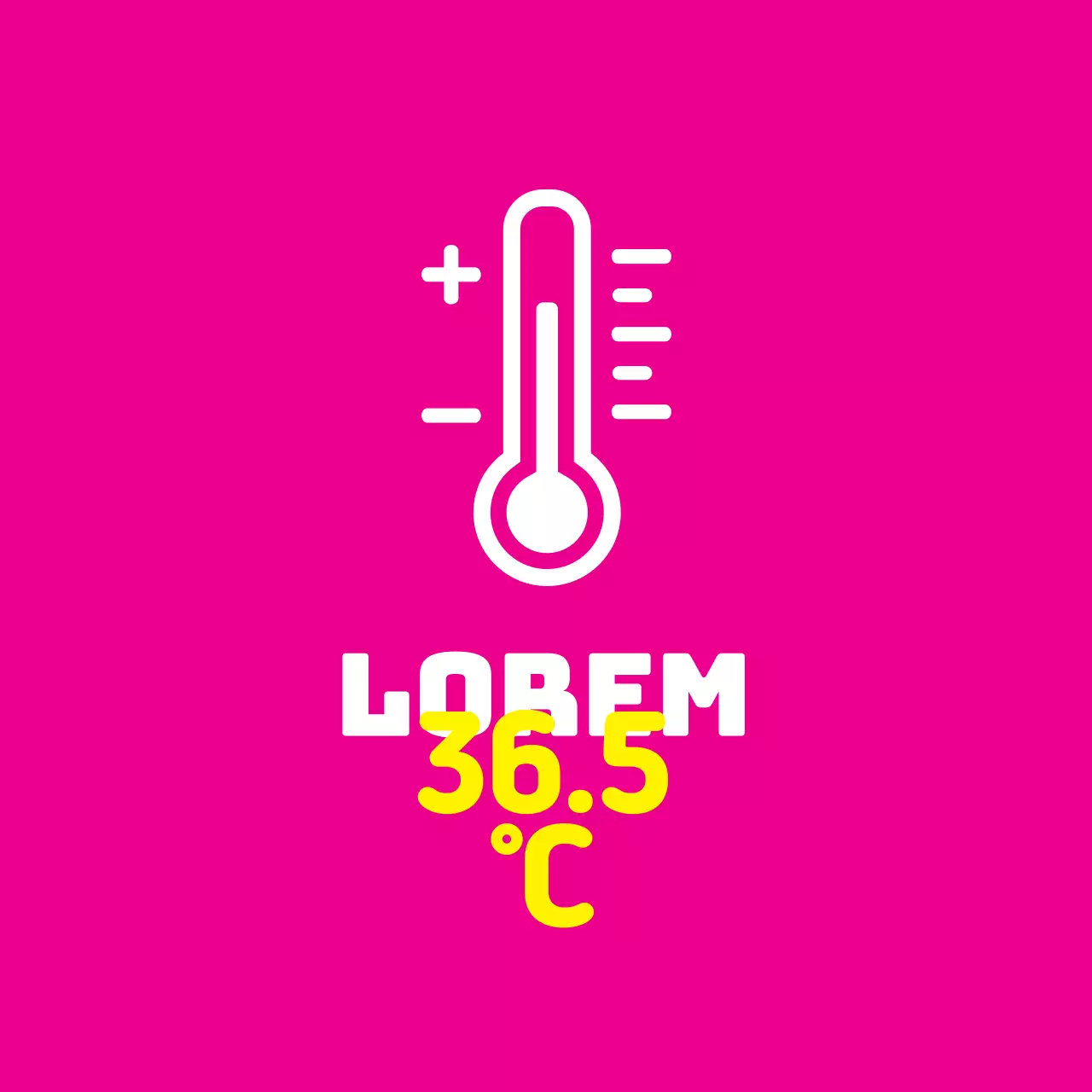 Roze en gele geïllustreerde corona temperatuurgids