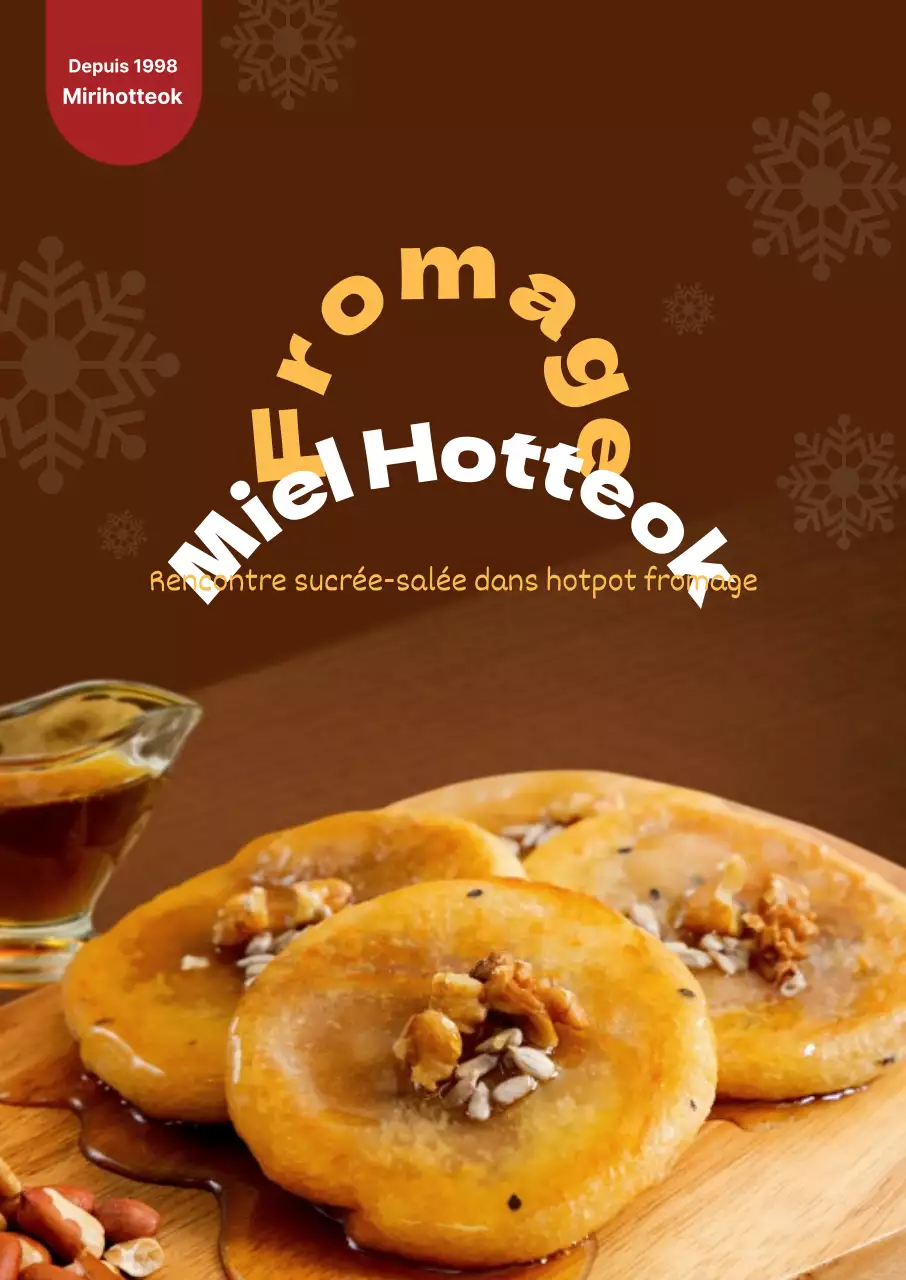 Photo marron jaune Snack hivernal Hotteok