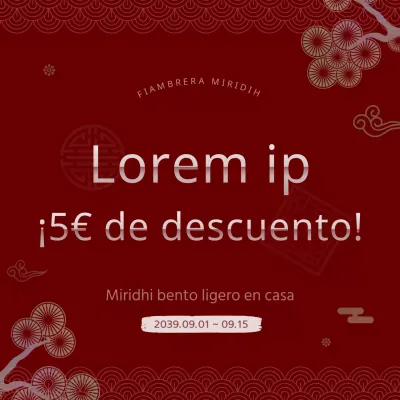 Descuento en las tradicionales cajas bento coreanas rojas y blancas