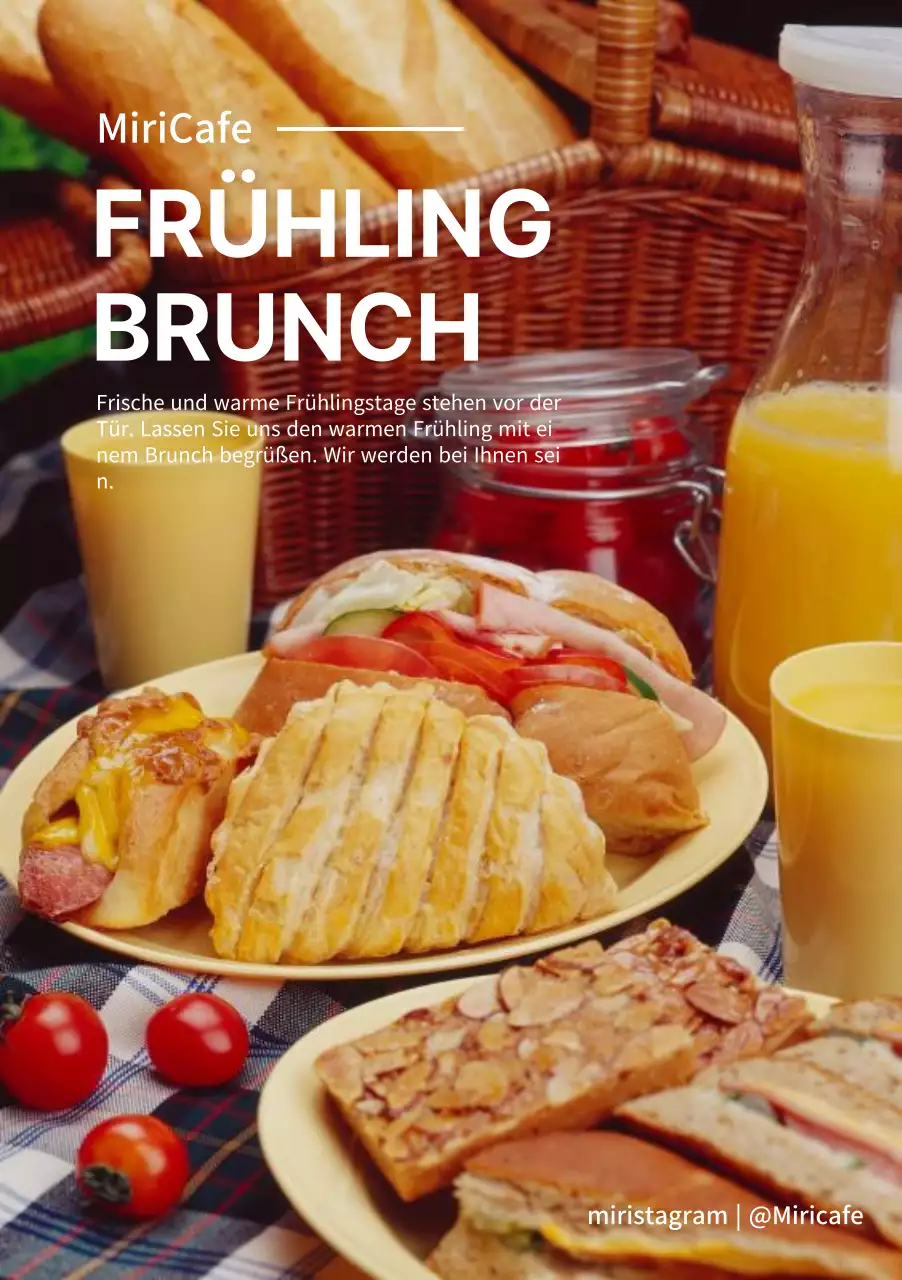 Foto des frühlingshaften Brunch-Menüs