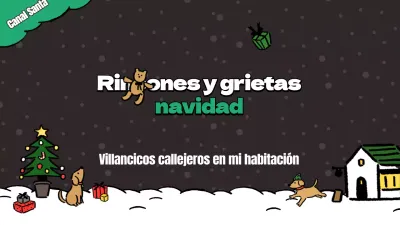 Post de música de villancicos en verde y negro