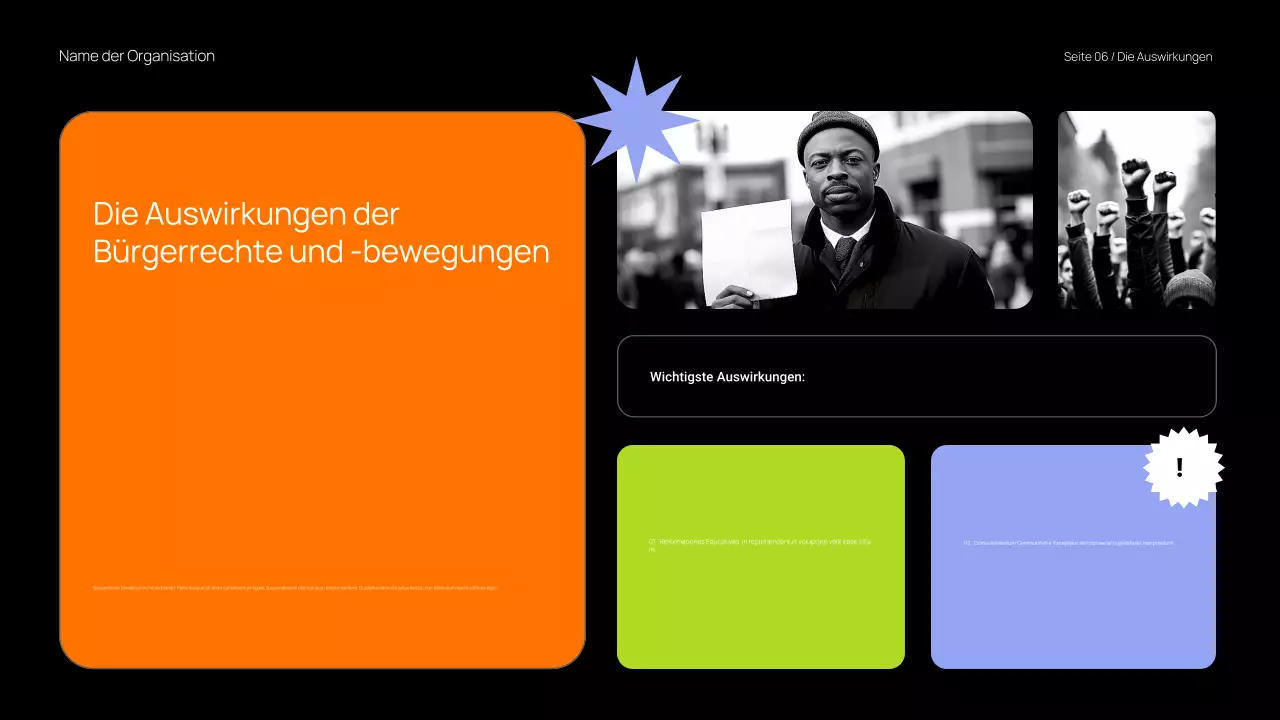 Trendige und mutige Präsentation von Unterrichtsmaterial