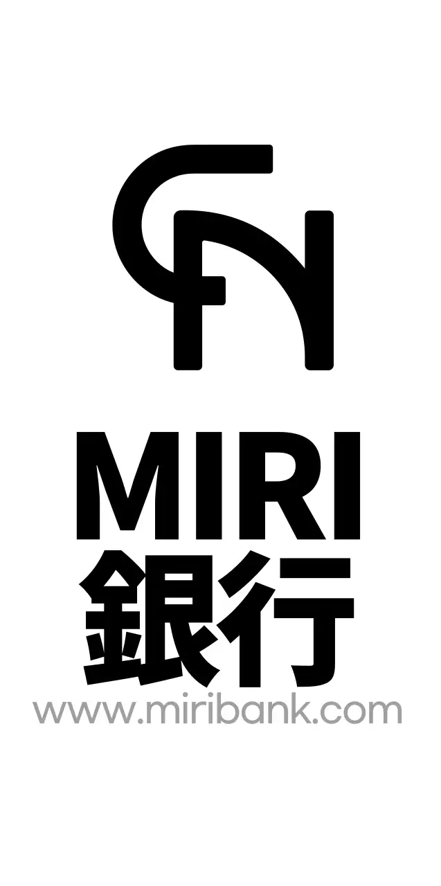 黒のシンプルですっきりしたシンボルのロゴスタイルで銀行を宣伝する