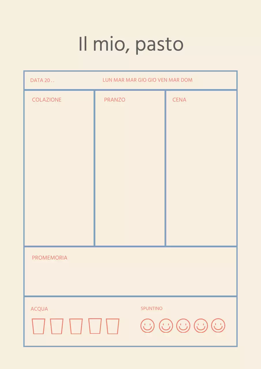 Linee blu beige tracker semplice