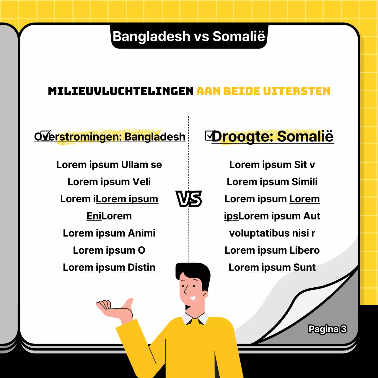 Een eenvoudige geel-zwarte donatiegids