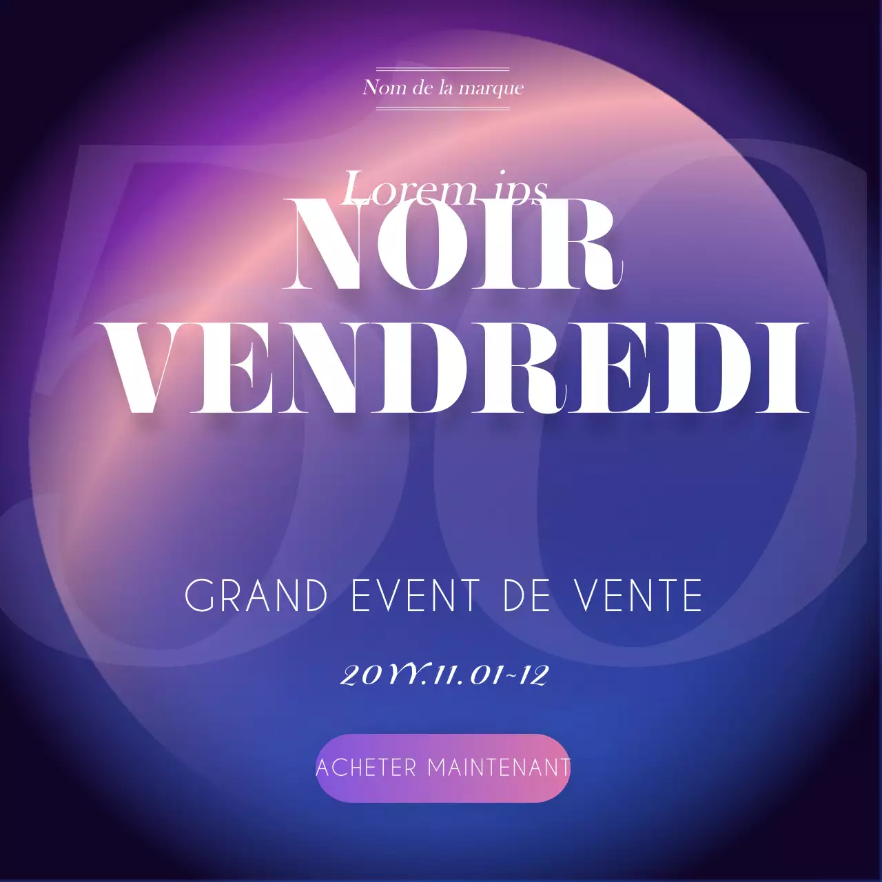 Thème du vendredi noir en noir et violet