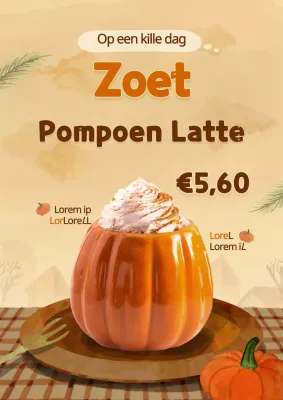 Promoot een drankje met een oranje, gezellig concept