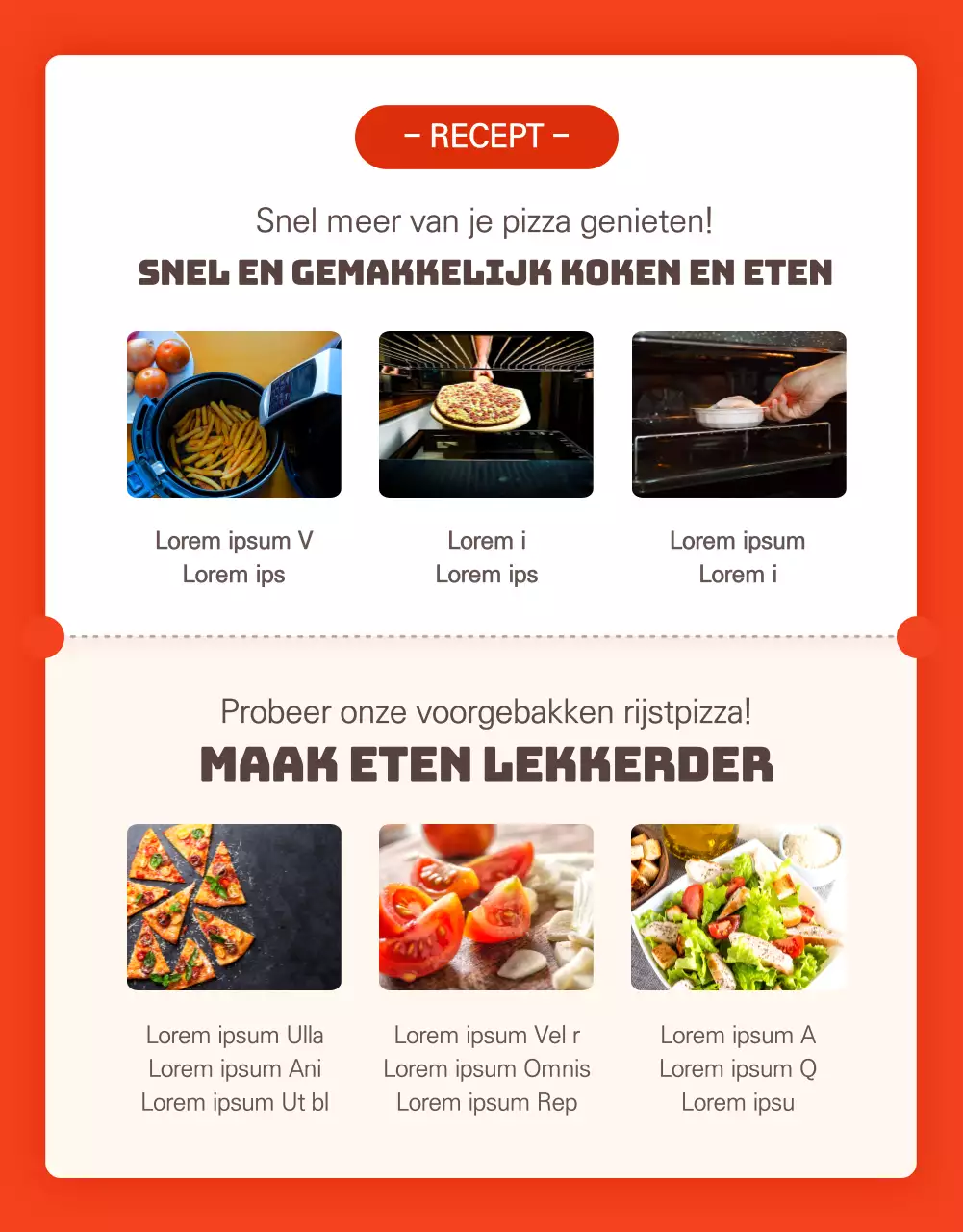 Promoot de verkoop van een eenvoudige pizza met rode Koreaanse rijst