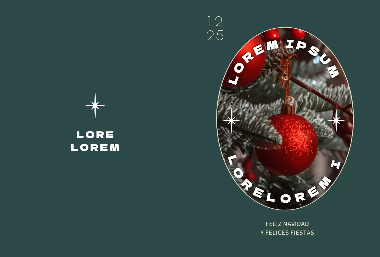 Tarjeta postal navideña con foto de Navidad en turquesa