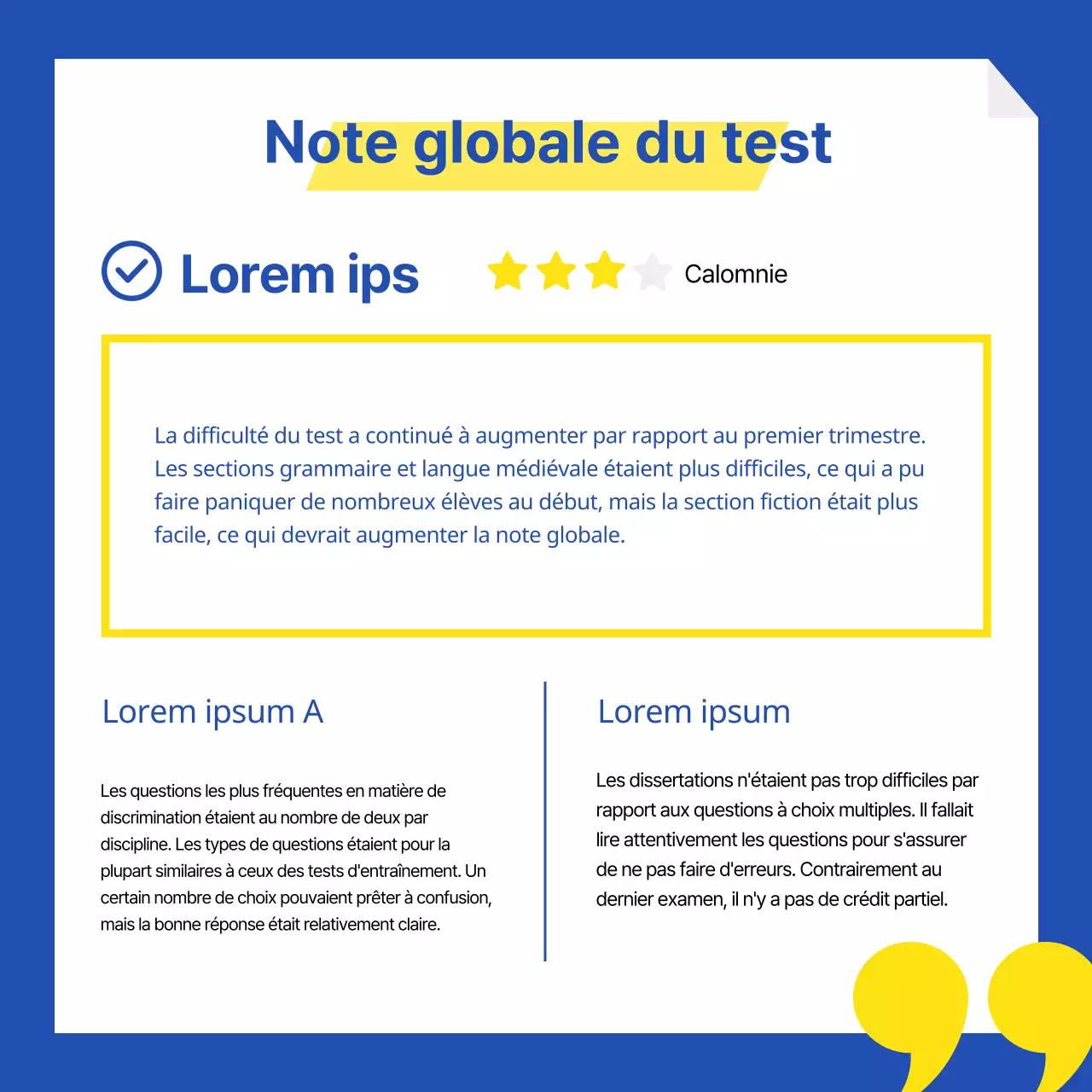 Analyse de l'évolution des performances des écoles hagwon bleues et jaunes