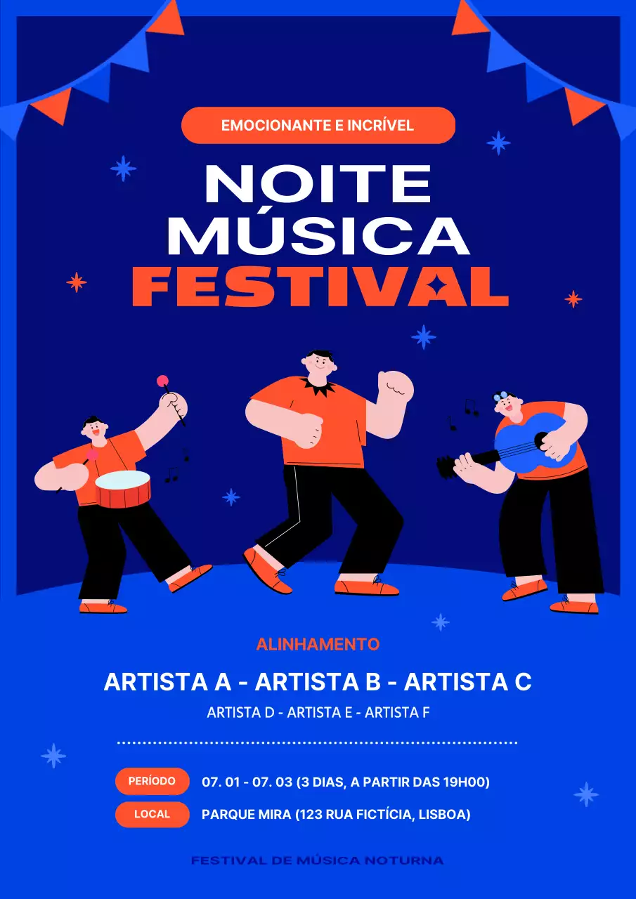 Programa do Festival de Música Blue and Red Summer Nights