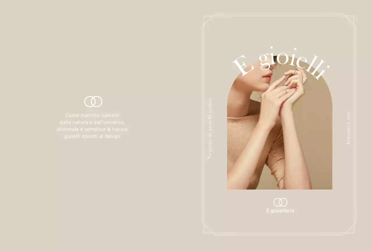 Cartolina di scambio della gioielleria di lusso beige