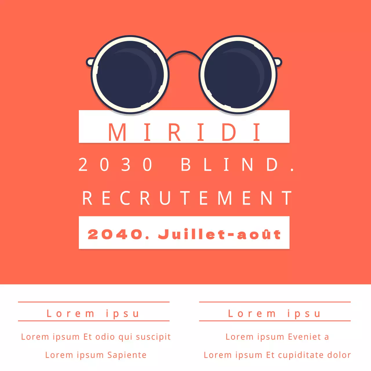 Recrutement à l'aveugle