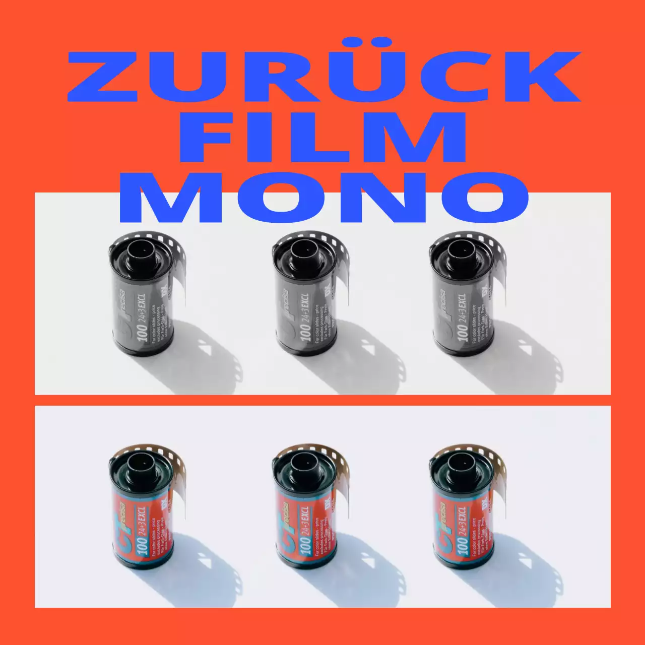 Hippe Konzeptartikel mit Rahmen und Fotos in satten, kräftigen Farben